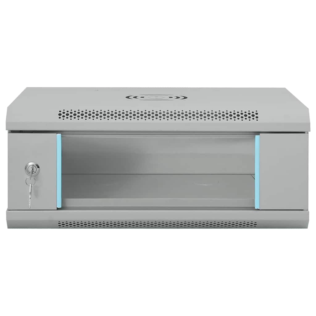 Vidaxxl armoire réseau avec rangement gris 53 x 45 x 21 cm acier