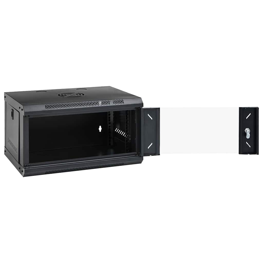 Vidaxxl armoire réseau avec rangement noir 53 x 45 x 30 cm acier