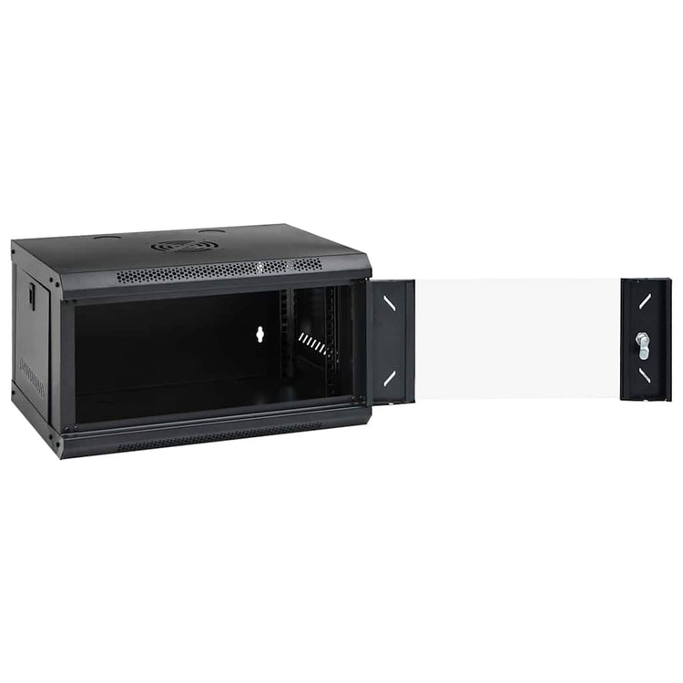 Vidaxxl armoire réseau avec rangement noir 53 x 45 x 30 cm acier