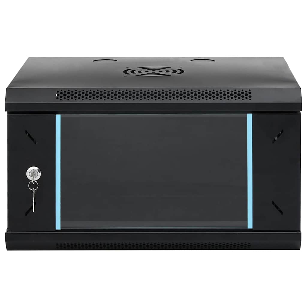 Vidaxxl armoire réseau avec rangement noir 53 x 45 x 30 cm acier
