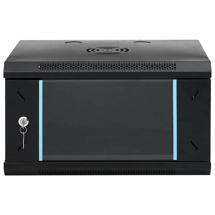 Vidaxxl armoire réseau avec rangement noir 53 x 45 x 30 cm acier