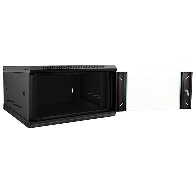 Vidaxxl armoire réseau avec rangement noir 53 x 60 x 30 cm acier