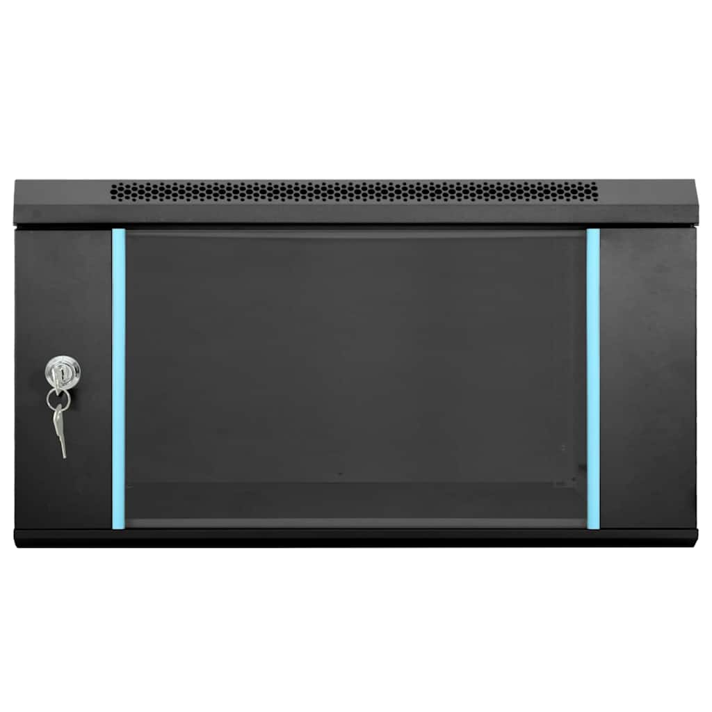 Vidaxxl armoire réseau avec rangement noir 53 x 60 x 30 cm acier