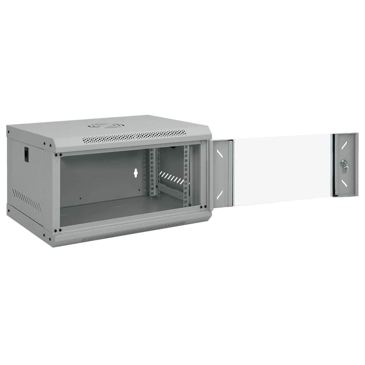 Vidaxxl armoire réseau avec rangement gris 53 x 45 x 30 cm acier
