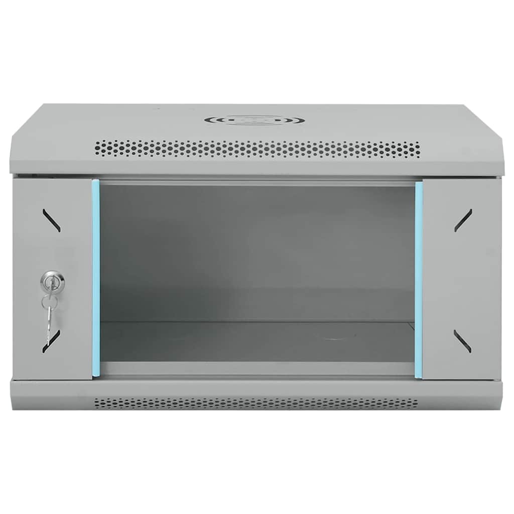 Vidaxxl armoire réseau avec rangement gris 53 x 45 x 30 cm acier