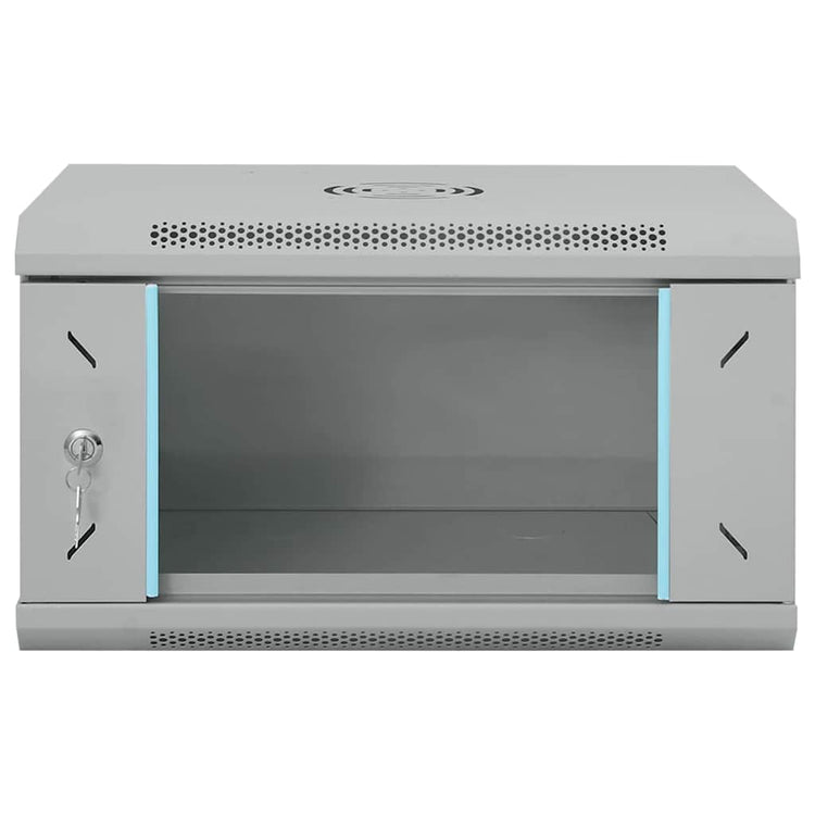 Vidaxxl armoire réseau avec rangement gris 53 x 45 x 30 cm acier