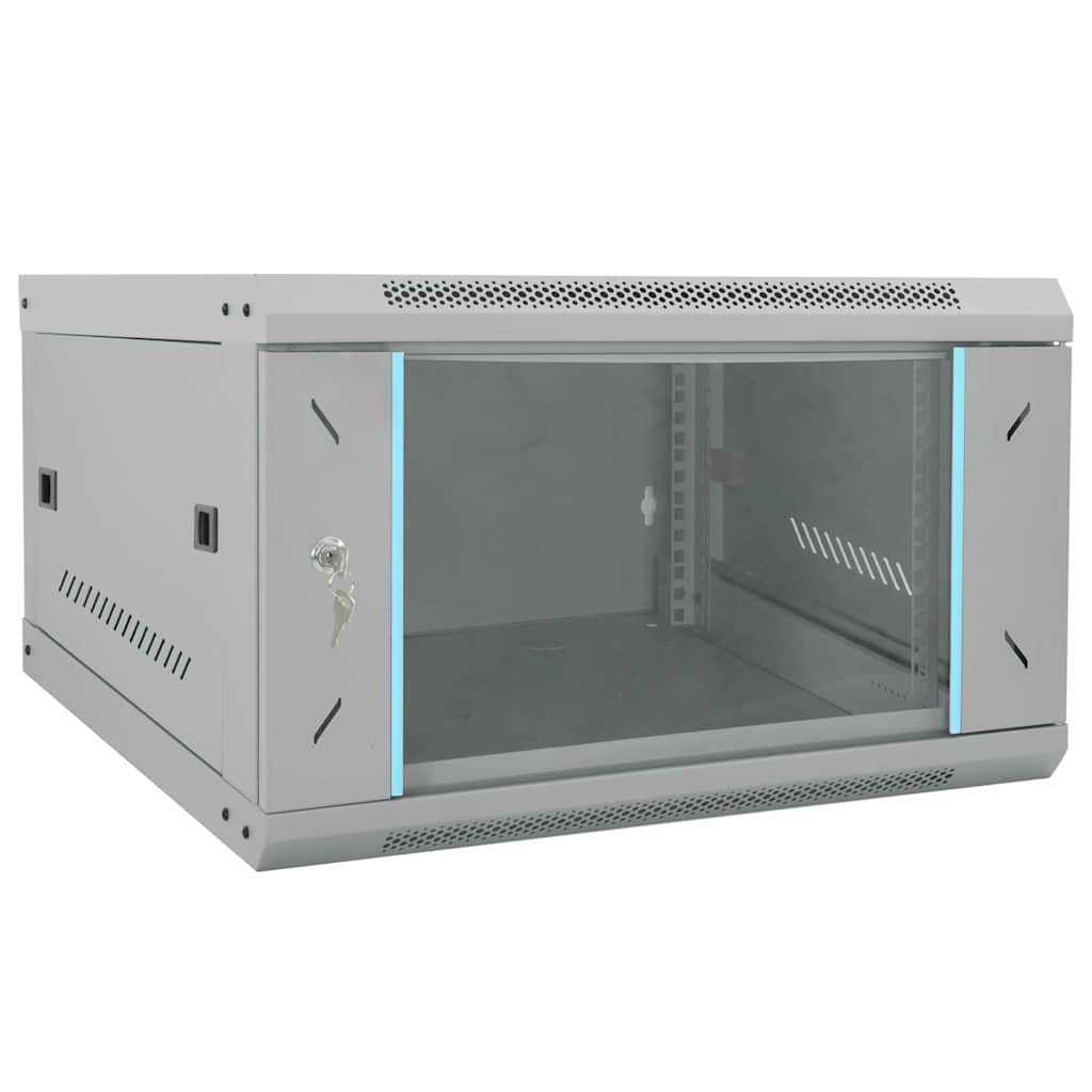 Vidaxxl armoire réseau avec rangement gris 53 x 60 x 30 cm acier