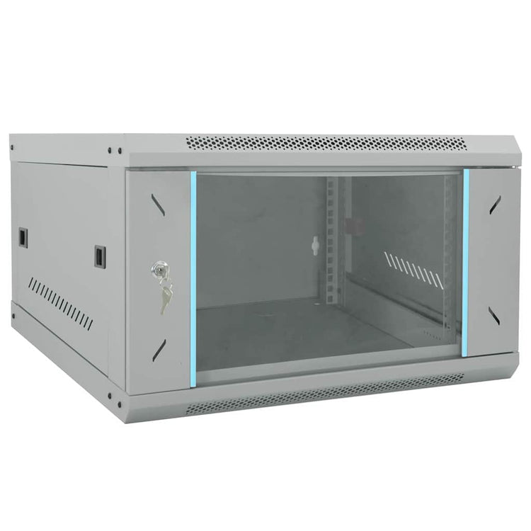 Vidaxxl armoire réseau avec rangement gris 53 x 60 x 30 cm acier