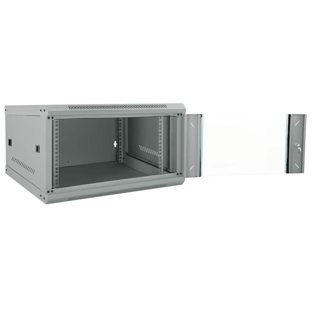 Vidaxxl armoire réseau avec rangement gris 53 x 60 x 30 cm acier