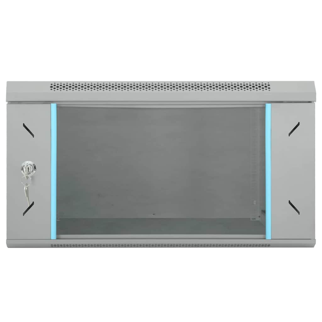 Vidaxxl armoire réseau avec rangement gris 53 x 60 x 30 cm acier