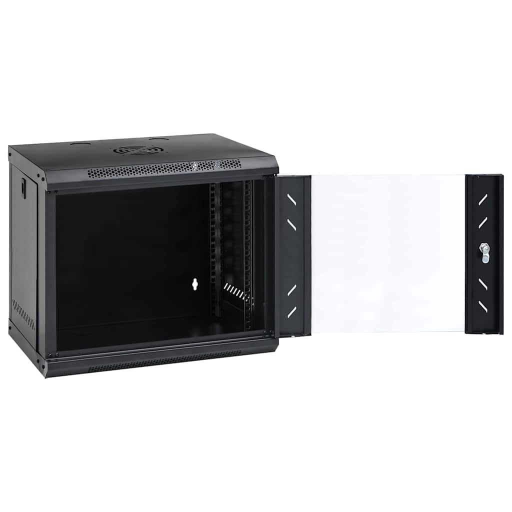 Vidaxxl armoire réseau avec rangement noir 53 x 45 x 45 cm acier