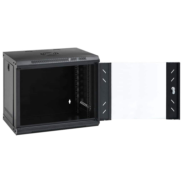Vidaxxl armoire réseau avec rangement noir 53 x 45 x 45 cm acier