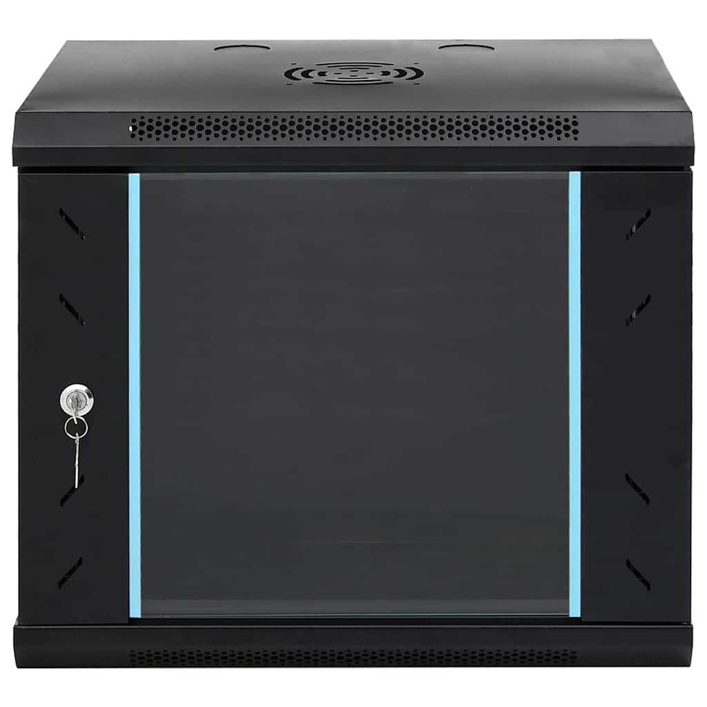 Vidaxxl armoire réseau avec rangement noir 53 x 45 x 45 cm acier