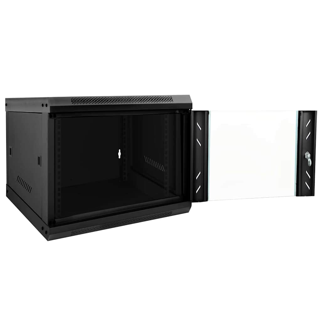Vidaxxl armoire réseau avec rangement noir 53 x 60 x 45 cm acier
