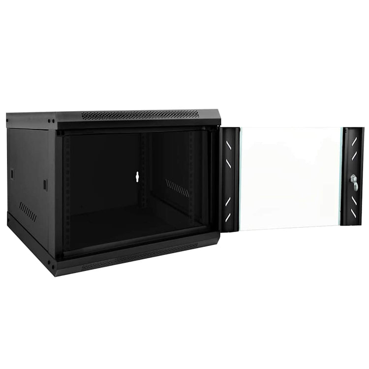 Vidaxxl armoire réseau avec rangement noir 53 x 60 x 45 cm acier