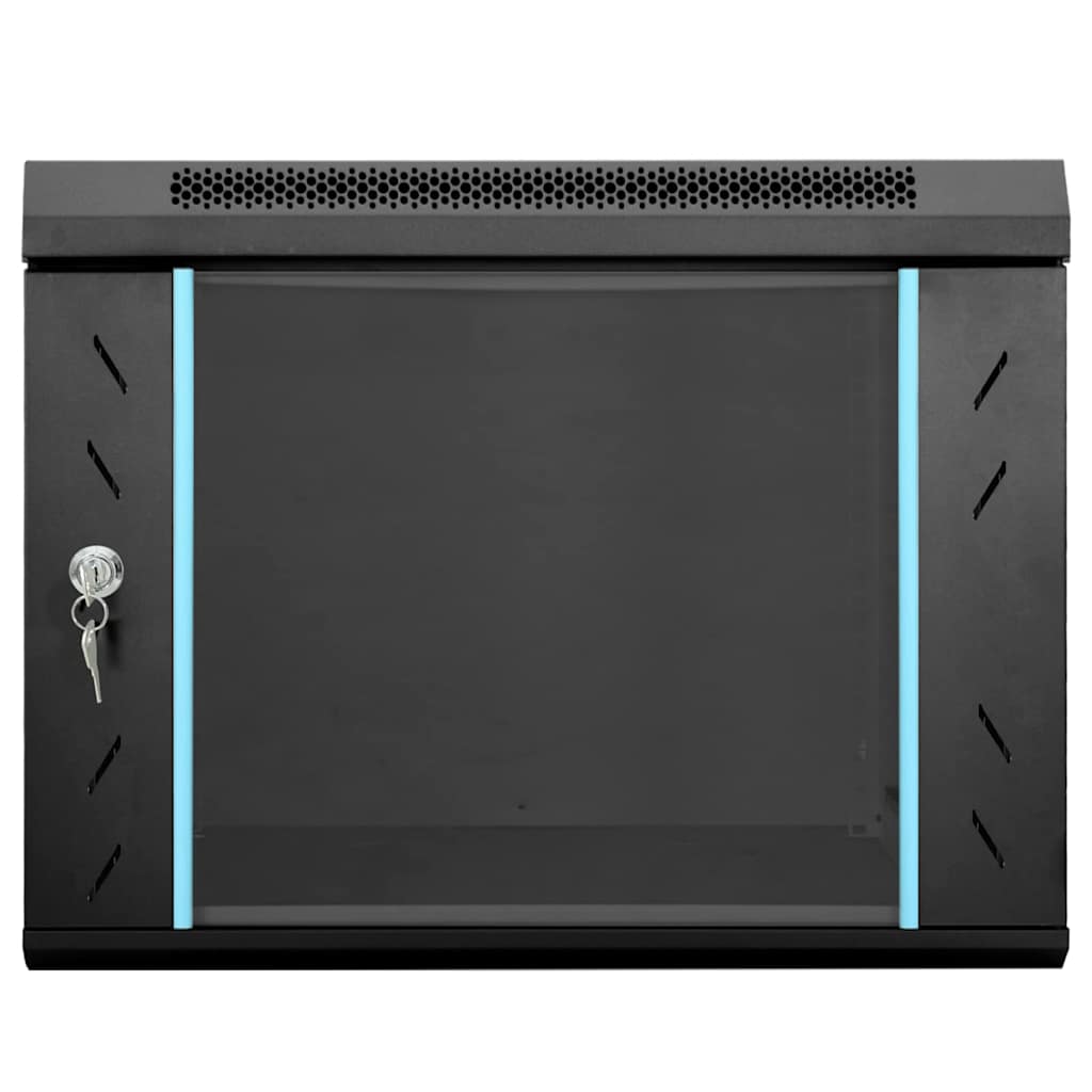 Vidaxxl armoire réseau avec rangement noir 53 x 60 x 45 cm acier