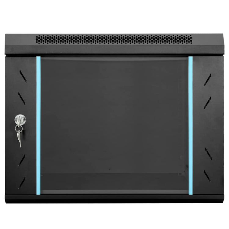 Vidaxxl armoire réseau avec rangement noir 53 x 60 x 45 cm acier