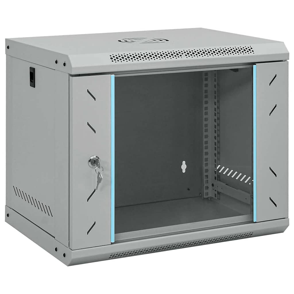 Vidaxxl armoire réseau avec rangement gris 53 x 45 x 45 cm acier