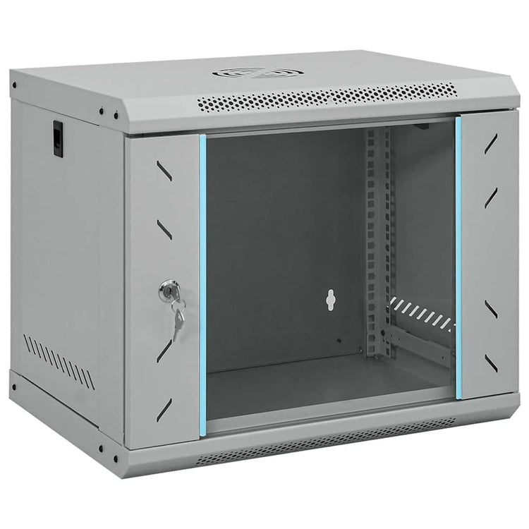 Vidaxxl armoire réseau avec rangement gris 53 x 45 x 45 cm acier