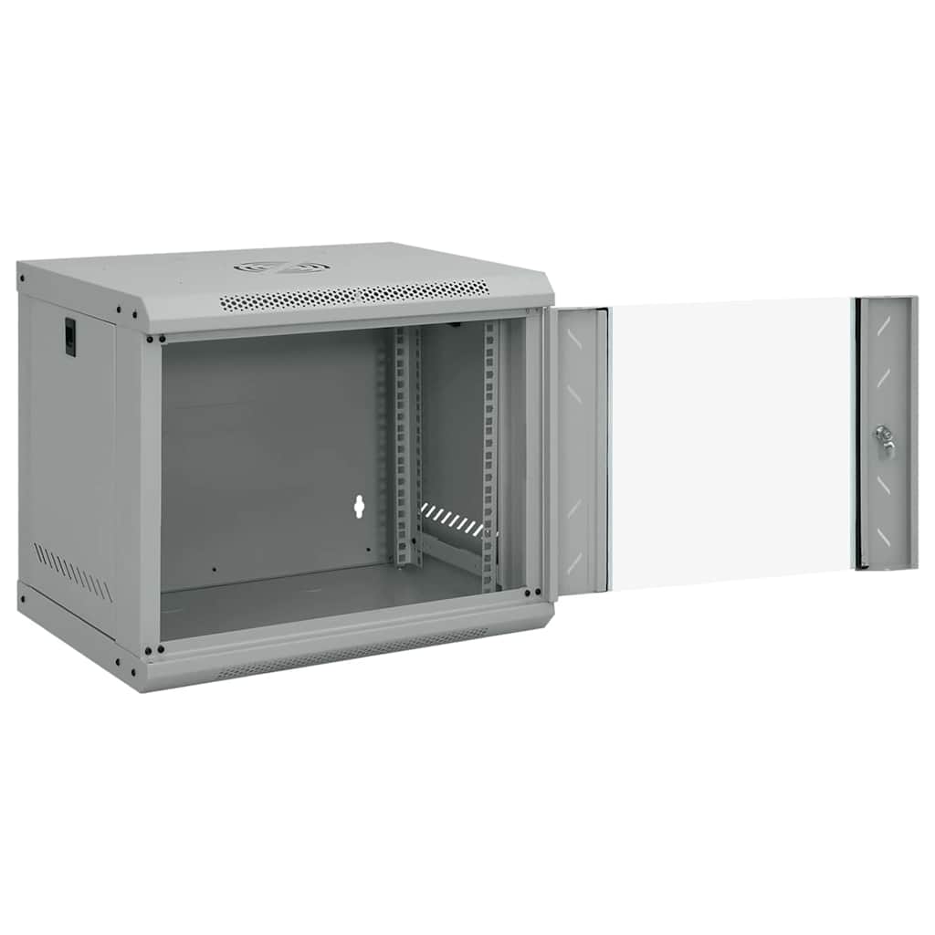 Vidaxxl armoire réseau avec rangement gris 53 x 45 x 45 cm acier