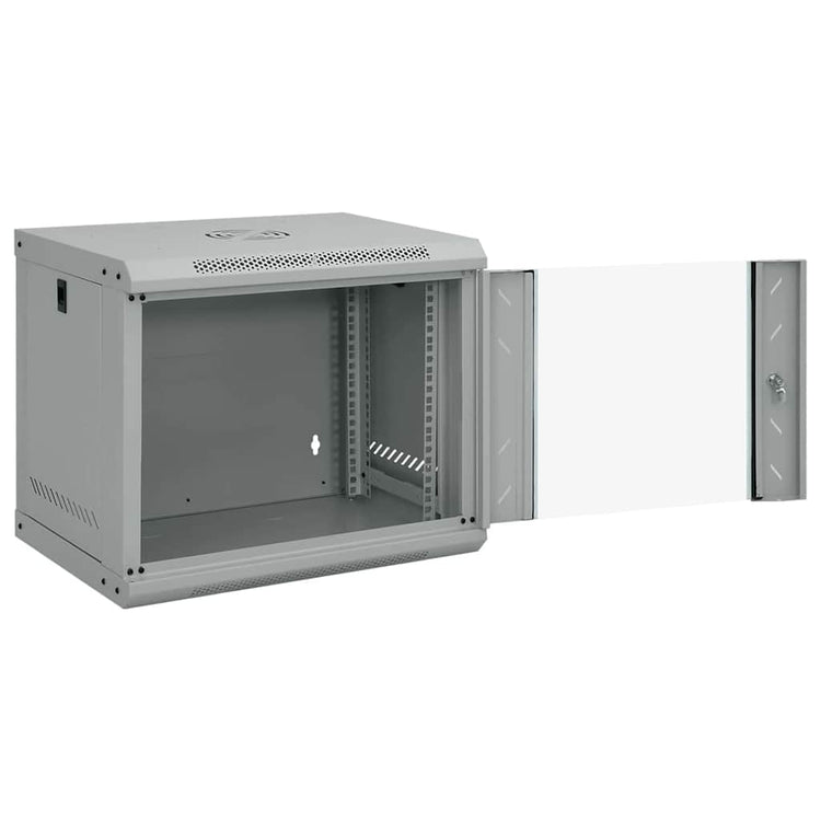 Vidaxxl armoire réseau avec rangement gris 53 x 45 x 45 cm acier