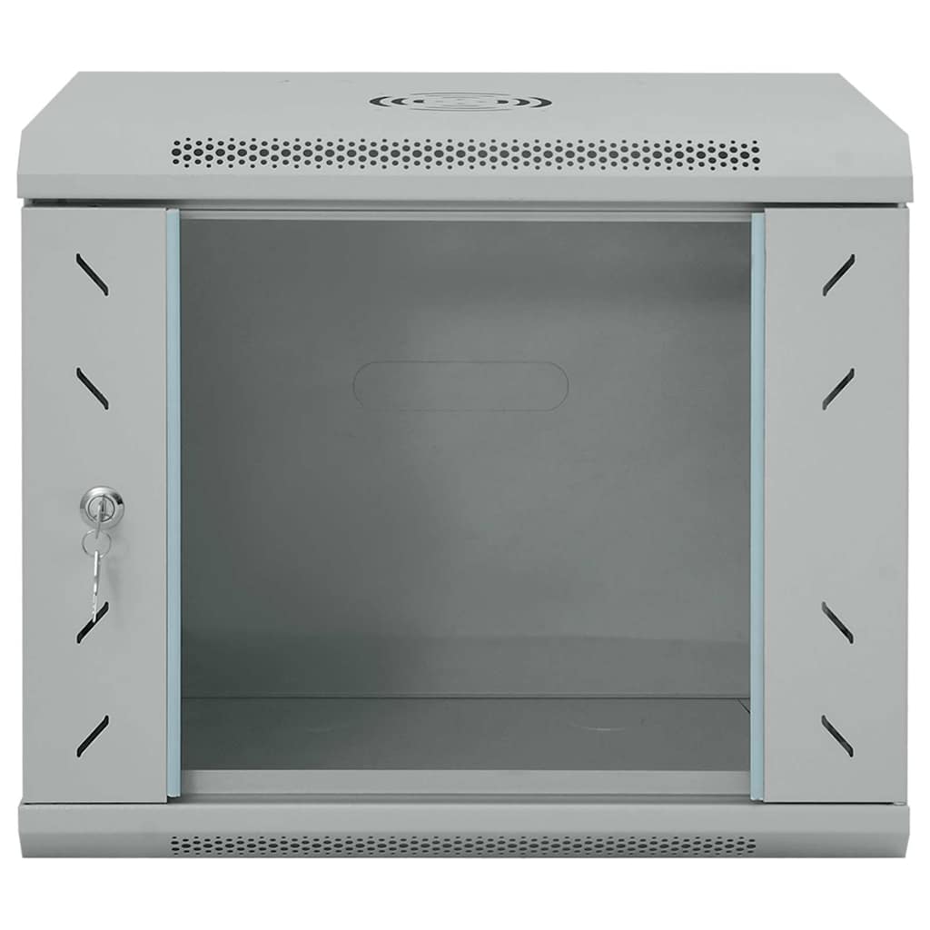 Vidaxxl armoire réseau avec rangement gris 53 x 45 x 45 cm acier