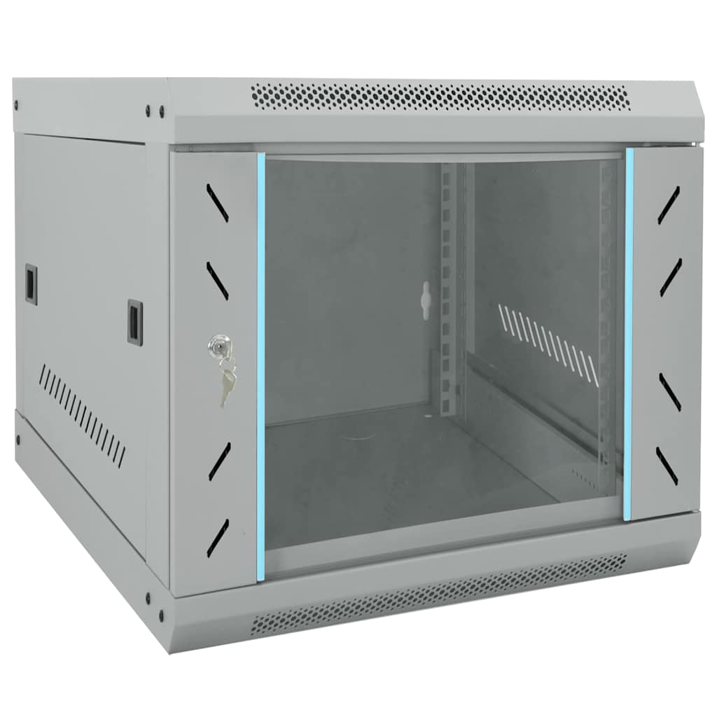 Vidaxxl armoire réseau avec rangement gris 53 x 60 x 45 cm acier