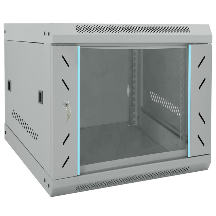 Vidaxxl armoire réseau avec rangement gris 53 x 60 x 45 cm acier