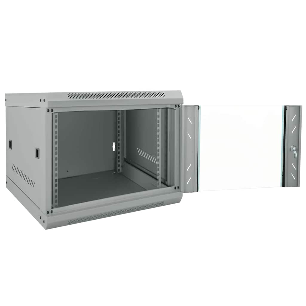 Vidaxxl armoire réseau avec rangement gris 53 x 60 x 45 cm acier