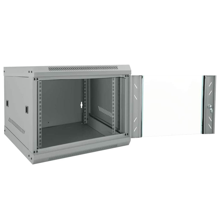 Vidaxxl armoire réseau avec rangement gris 53 x 60 x 45 cm acier