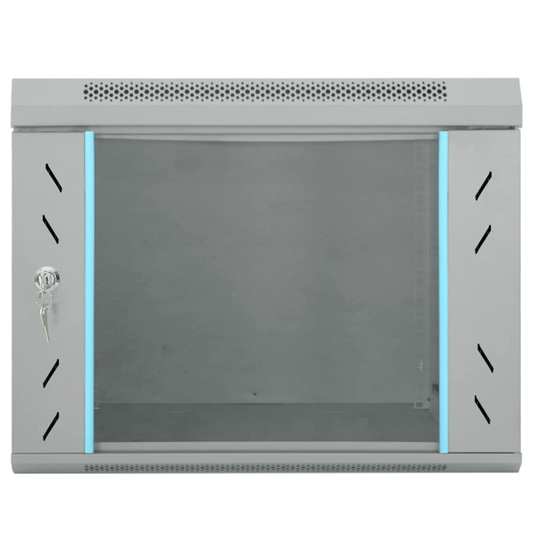 Vidaxxl armoire réseau avec rangement gris 53 x 60 x 45 cm acier