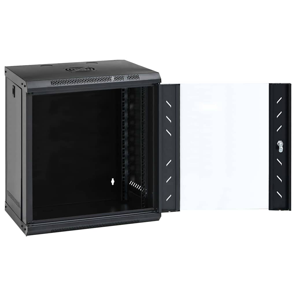 Vidaxxl armoire réseau avec rangement noir 53 x 45 x 60 cm acier