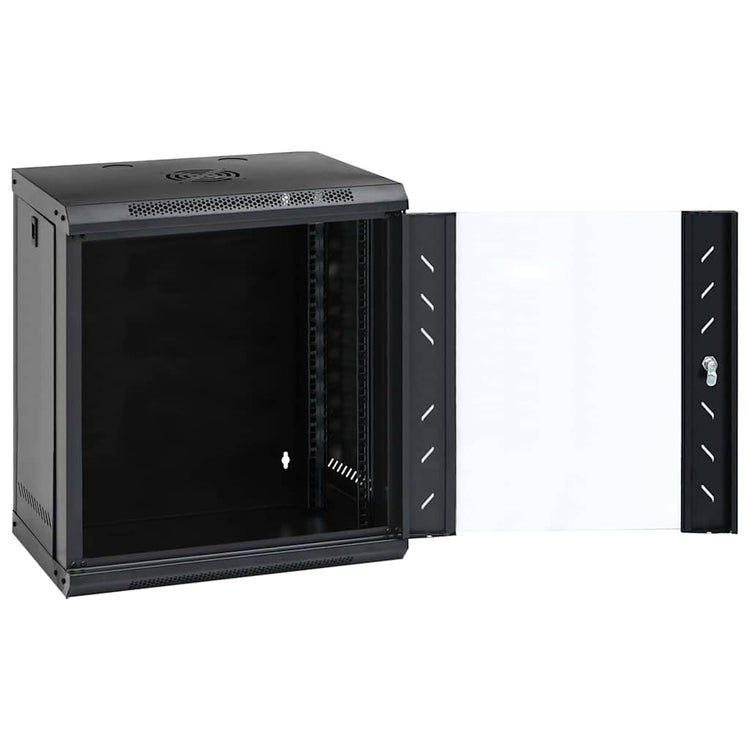 Vidaxxl armoire réseau avec rangement noir 53 x 45 x 60 cm acier