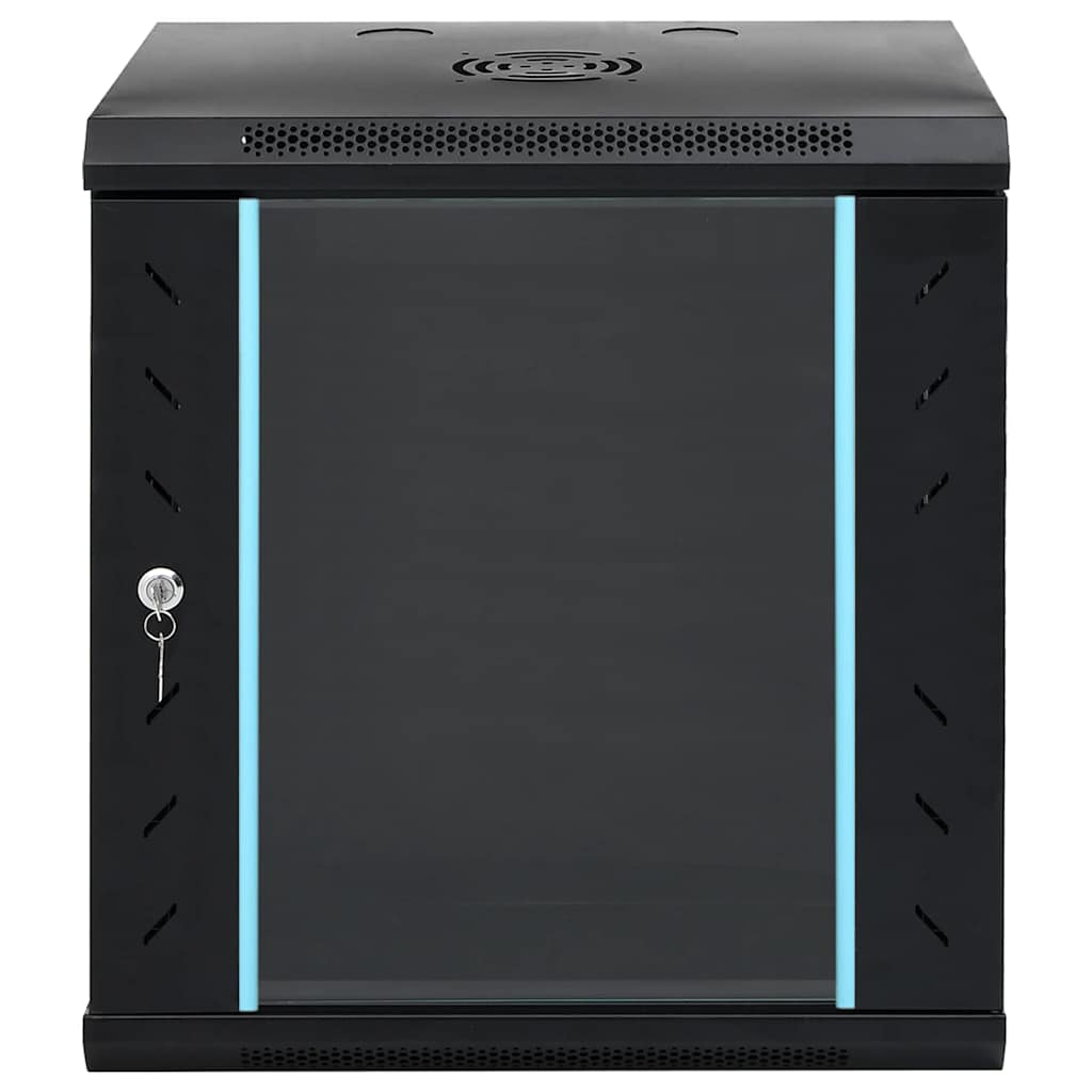 Vidaxxl armoire réseau avec rangement noir 53 x 45 x 60 cm acier
