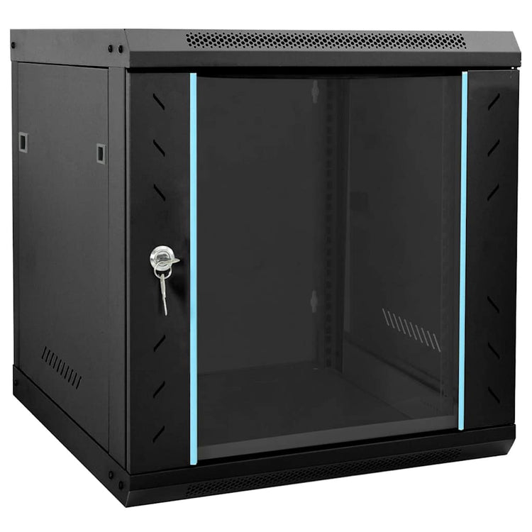 Vidaxxl armoire réseau avec rangement noir 53 x 60 x 60 cm acier