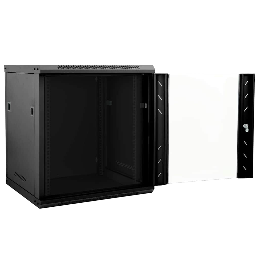 Vidaxxl armoire réseau avec rangement noir 53 x 60 x 60 cm acier