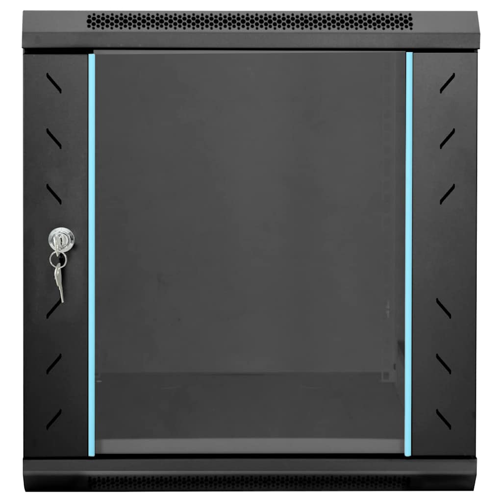 Vidaxxl armoire réseau avec rangement noir 53 x 60 x 60 cm acier