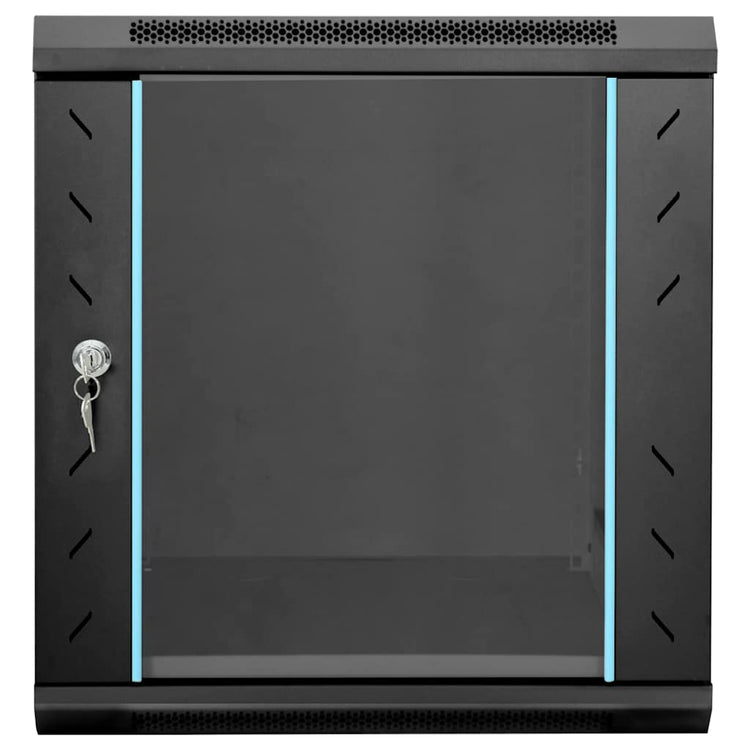Vidaxxl armoire réseau avec rangement noir 53 x 60 x 60 cm acier