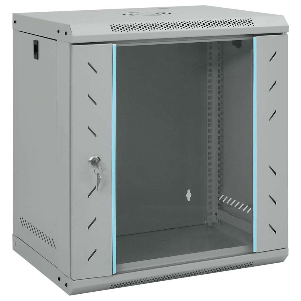 Vidaxxl armoire réseau avec rangement gris 53 x 45 x 60 cm acier