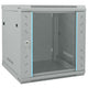 Vidaxxl armoire réseau avec rangement gris 53 x 60 x 60 cm acier