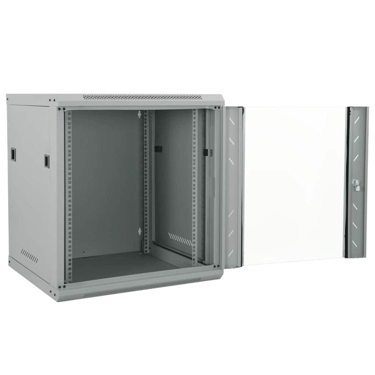 Vidaxxl armoire réseau avec rangement gris 53 x 60 x 60 cm acier