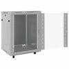Vidaxxl armoire réseau avec rangement gris 60 x 60 x 80 cm acier