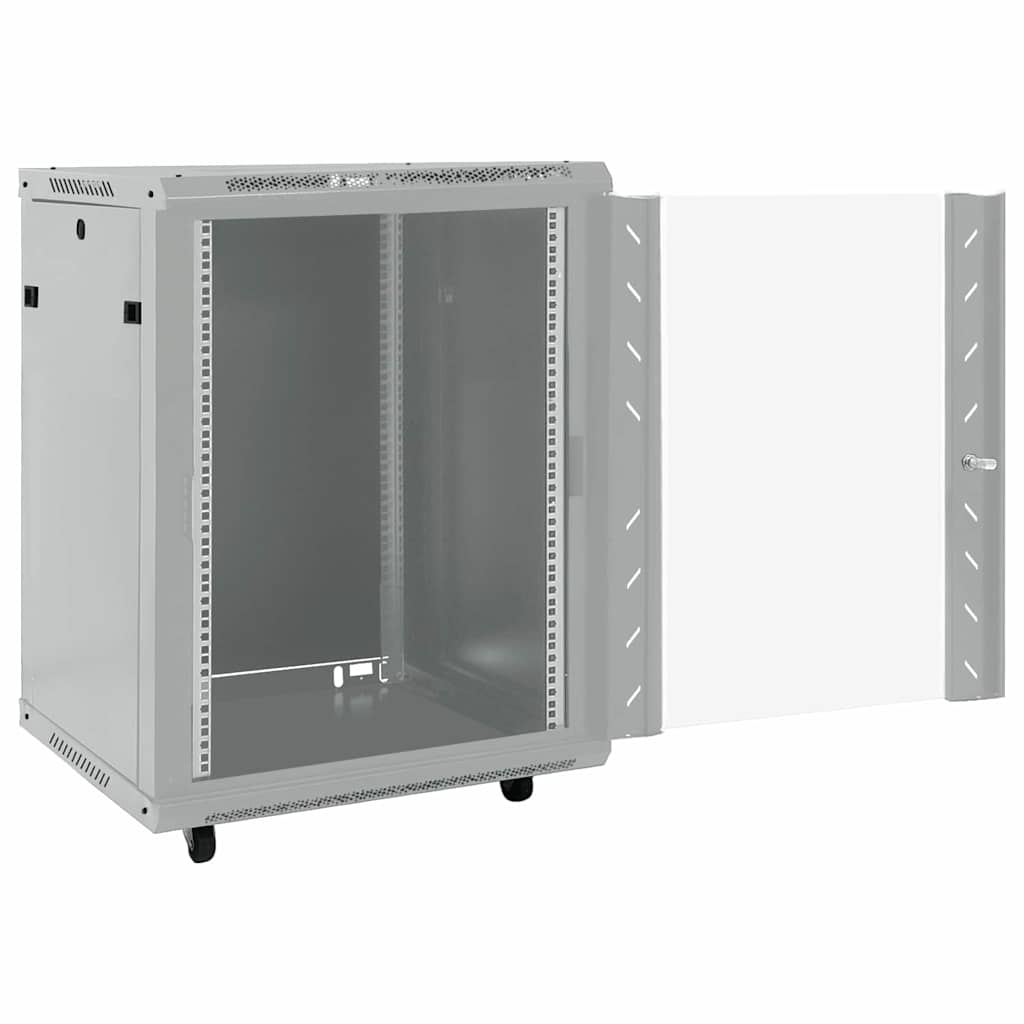 Vidaxxl armoire réseau avec rangement gris 60 x 60 x 80 cm acier