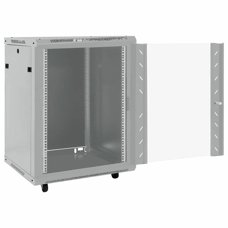 Vidaxxl armoire réseau avec rangement gris 60 x 60 x 80 cm acier