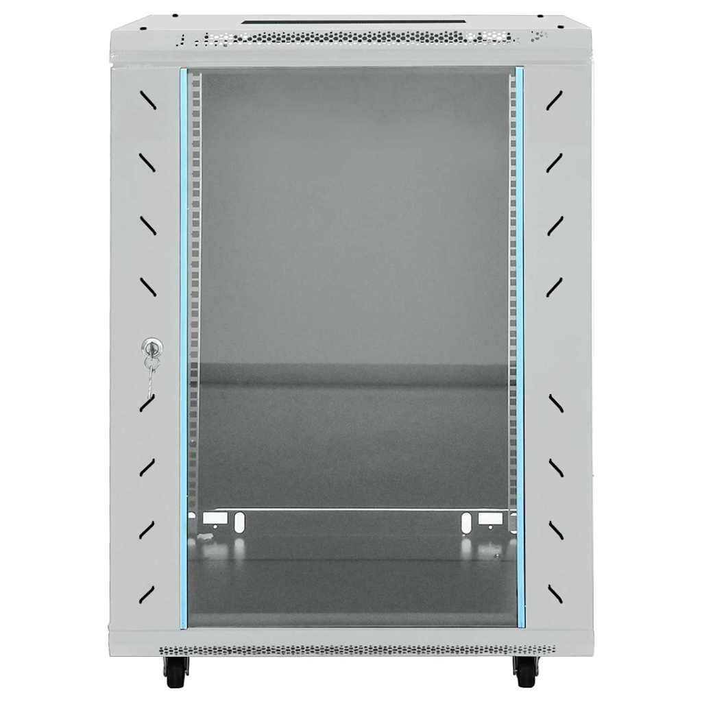Vidaxxl armoire réseau avec rangement gris 60 x 60 x 80 cm acier