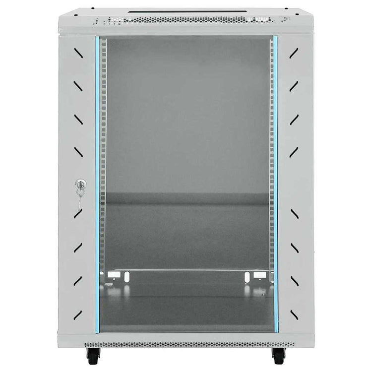 Vidaxxl armoire réseau avec rangement gris 60 x 60 x 80 cm acier