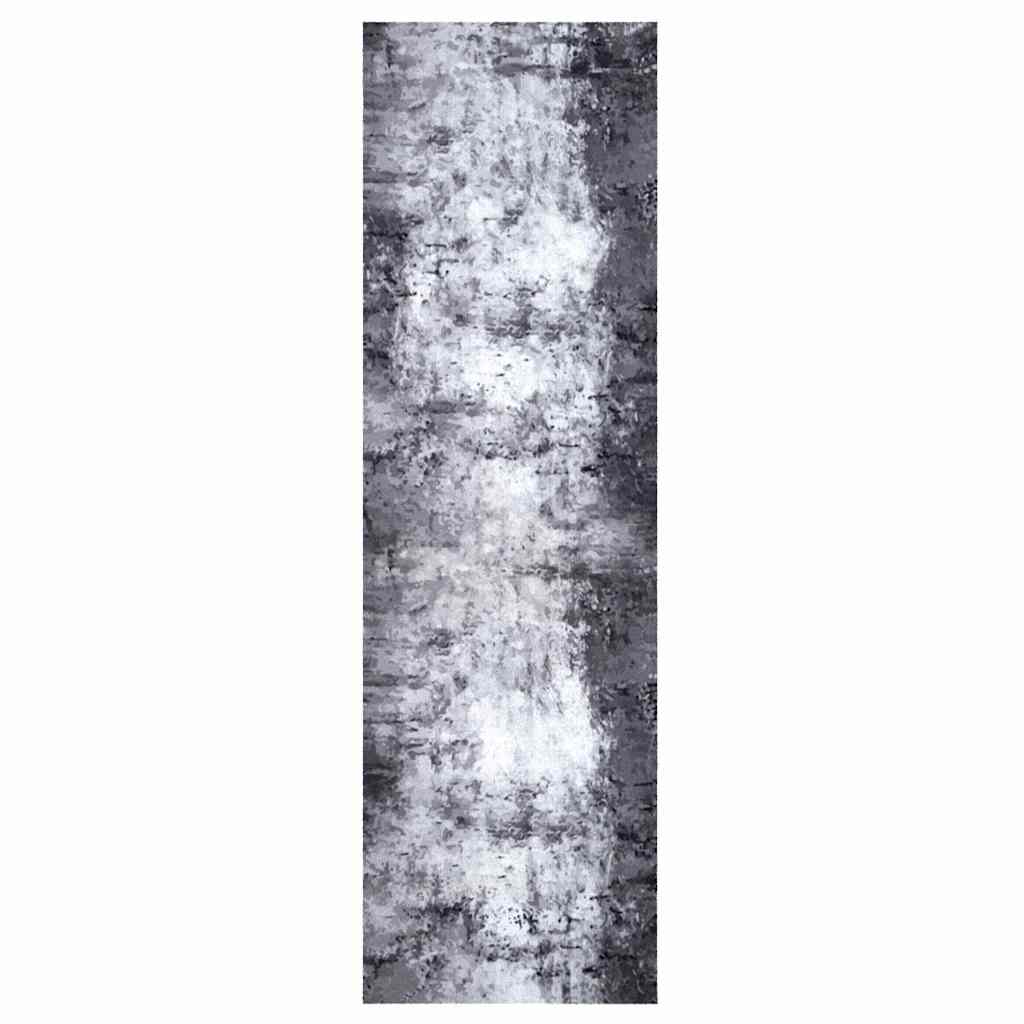 VidaXL tapis de cuisine gris 150 x 45 cm velours