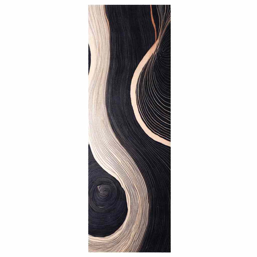 VidaXL tapis de cuisine noir 180 x 60 cm velours