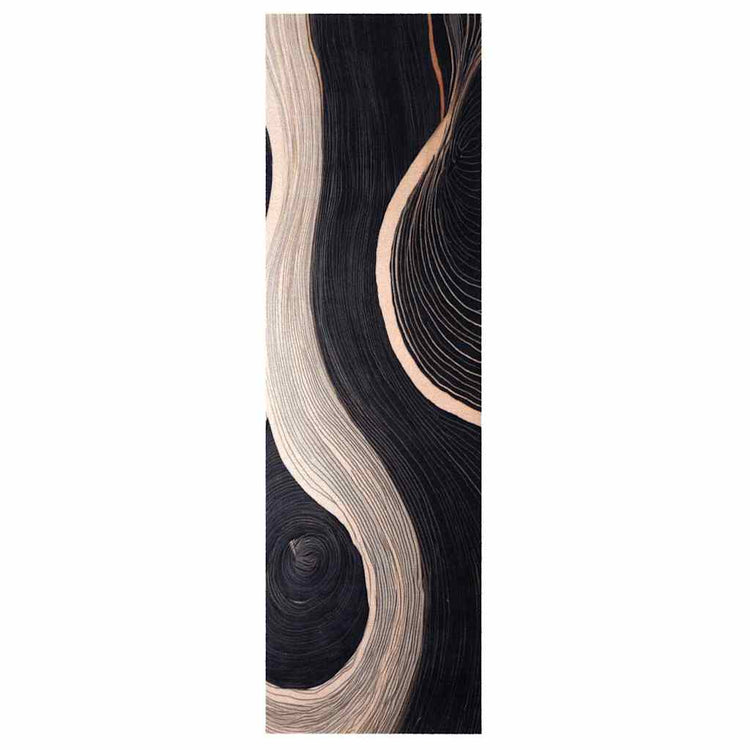 VidaXL tapis de cuisine noir 150 x 45 cm velours