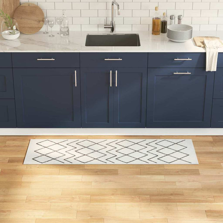 Vidaxx tapis de cuisine blanc 150 x 45 cm velours